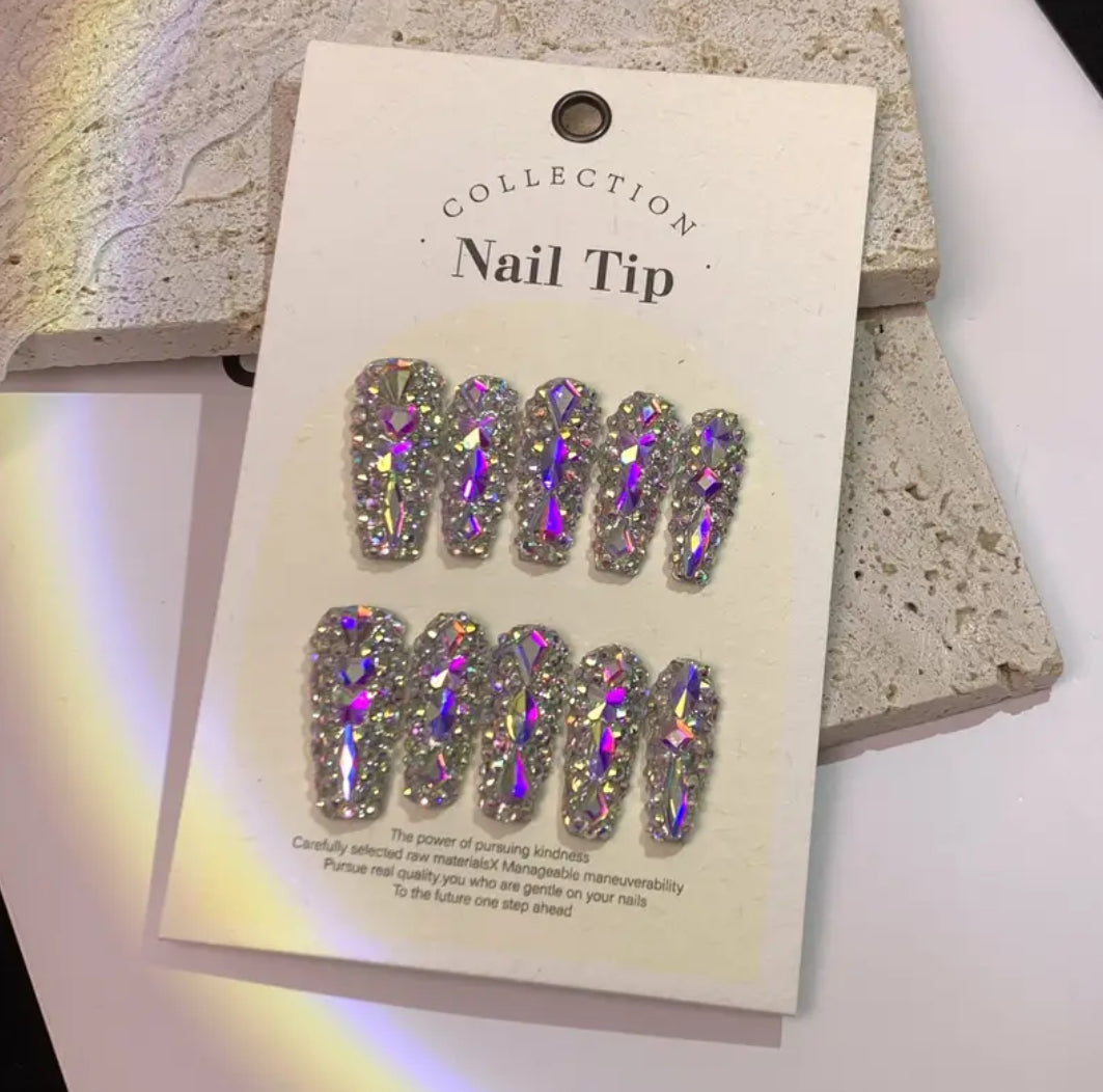 Bling Queen Press On’s (Long Coffin)