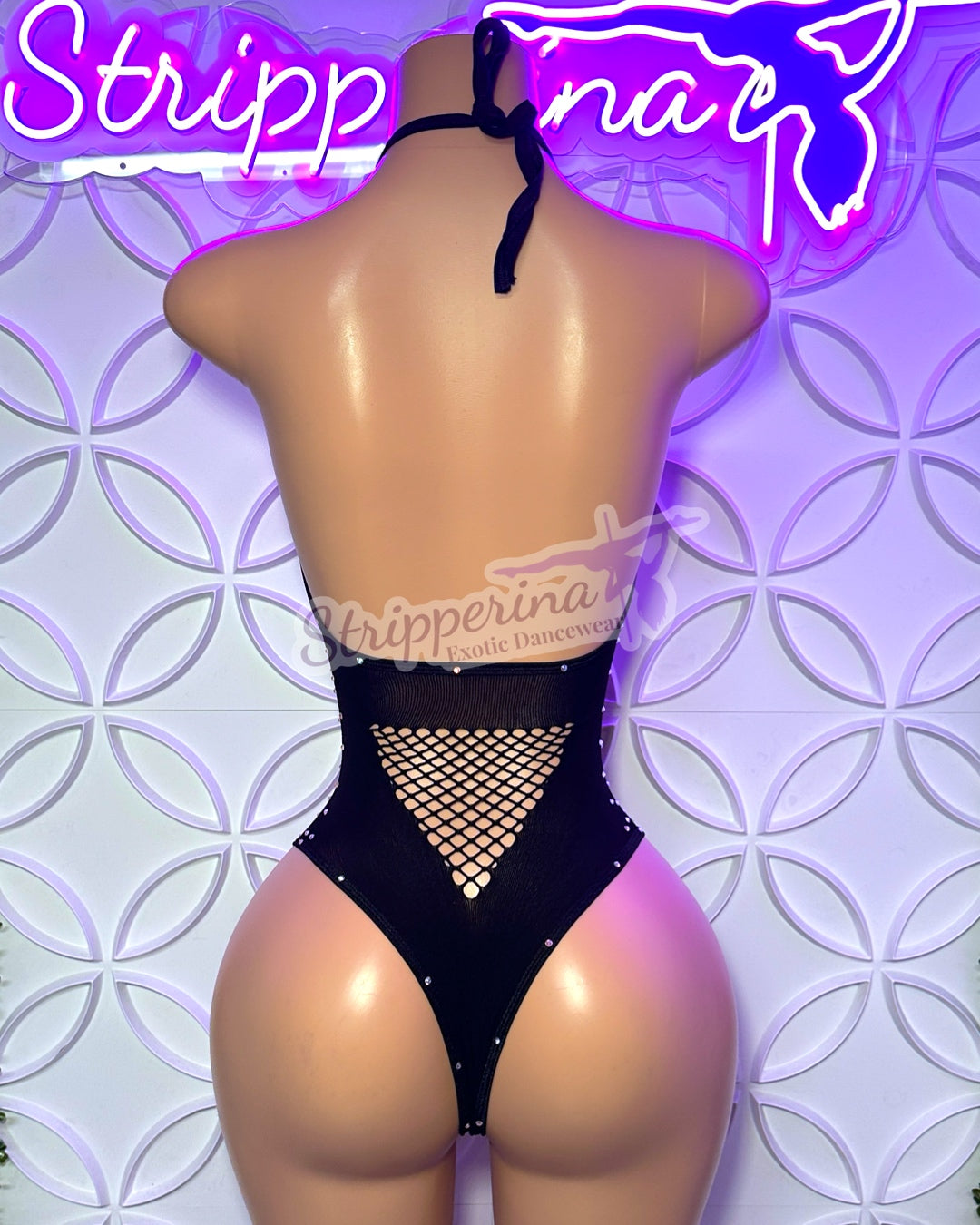 Halter Fishnet Bodysuit