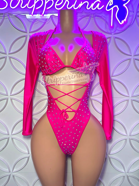 Raver Bodysuit (Hot Pink)