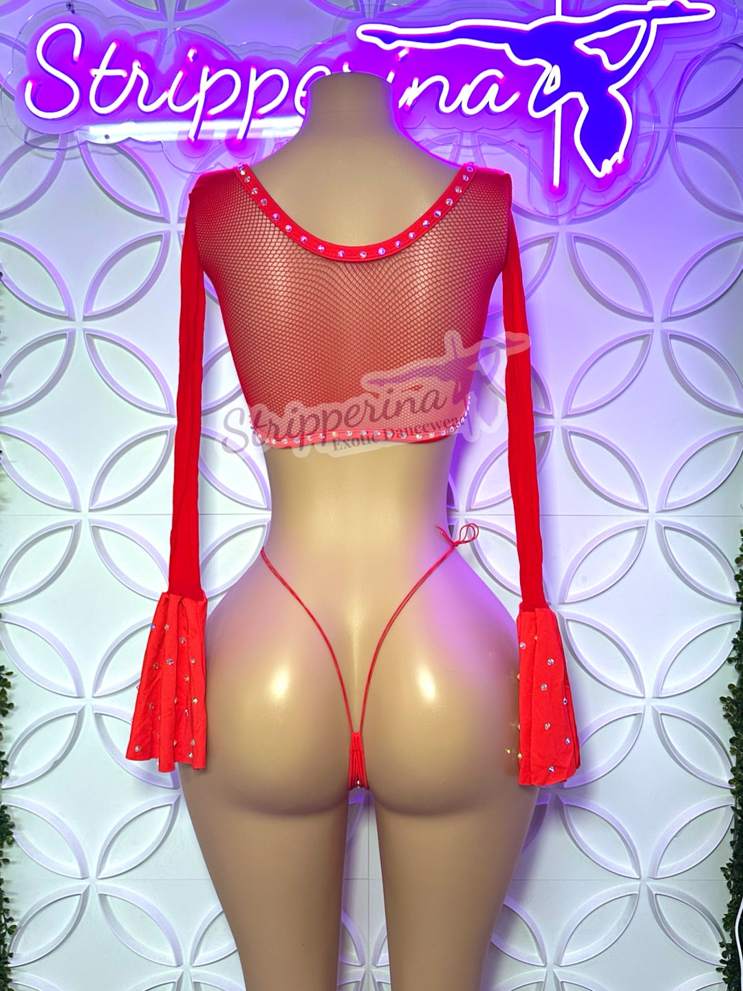 Miami Fishnet 2Pcs (Red)