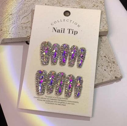 Bling Queen Press On’s (Long Coffin)