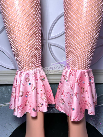 Slim Fishnet Jumpsuit (Candy Cane Wreath)