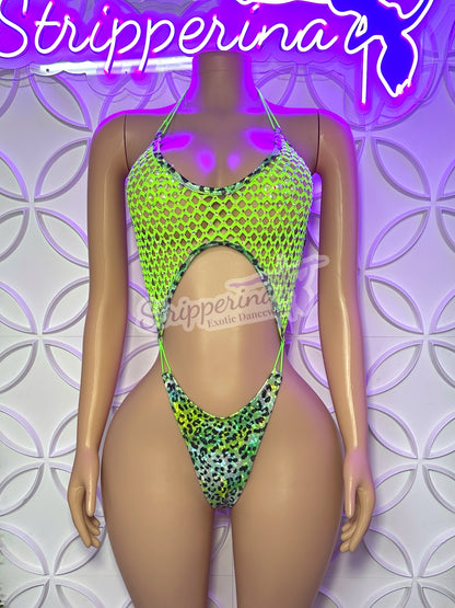 Money Mami Sling (Holographic Green Leopard)
