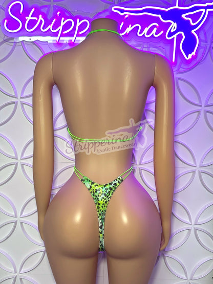 Money Mami Sling (Holographic Green Leopard)
