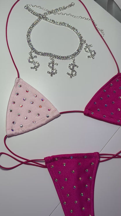 Nano-kini (Lt Pink/Fushia)