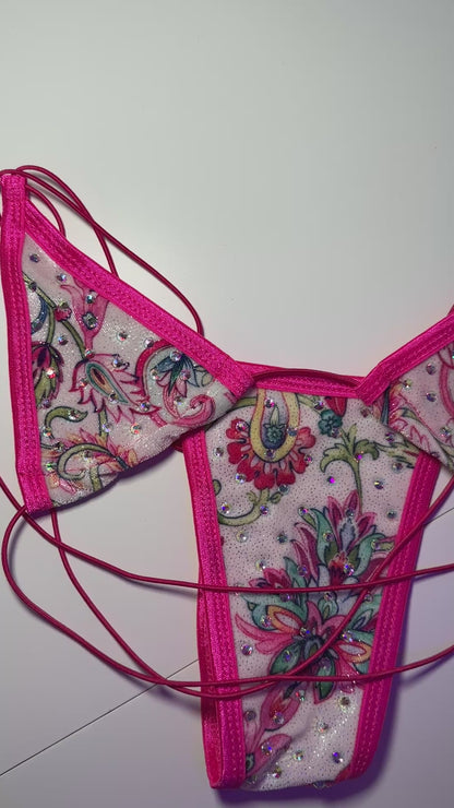 Girly Damask Micro-kini